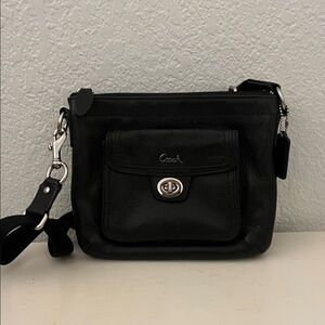 Coach Black Leather Crossbody Bag
